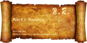 Márfi Renáta névjegykártya